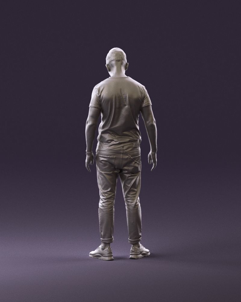 001043 man in black tshirt white pants 3D model_18