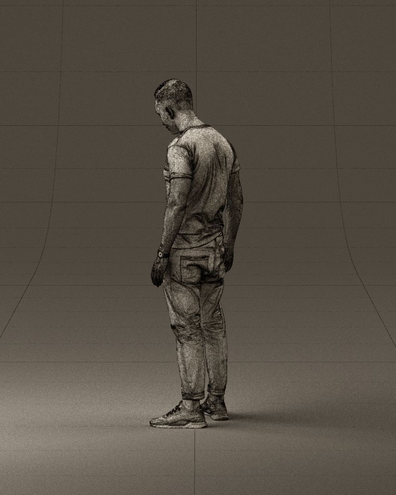 001043 man in black tshirt white pants 3D model_31