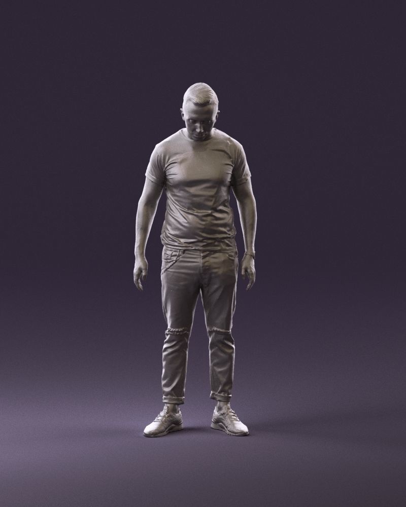 001043 man in black tshirt white pants 3D model_23