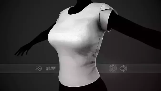  Female White T-Shirt Style 6 