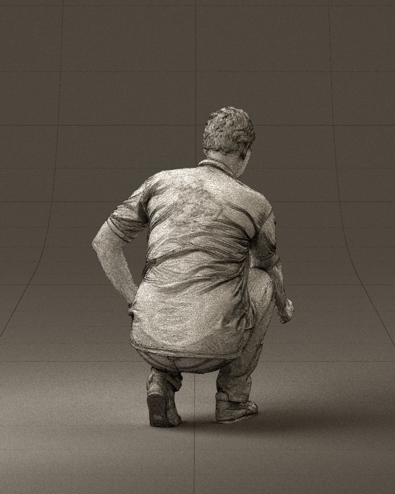 001044 man in yellow polo and shoes 3D Print Ready 3D print model_30