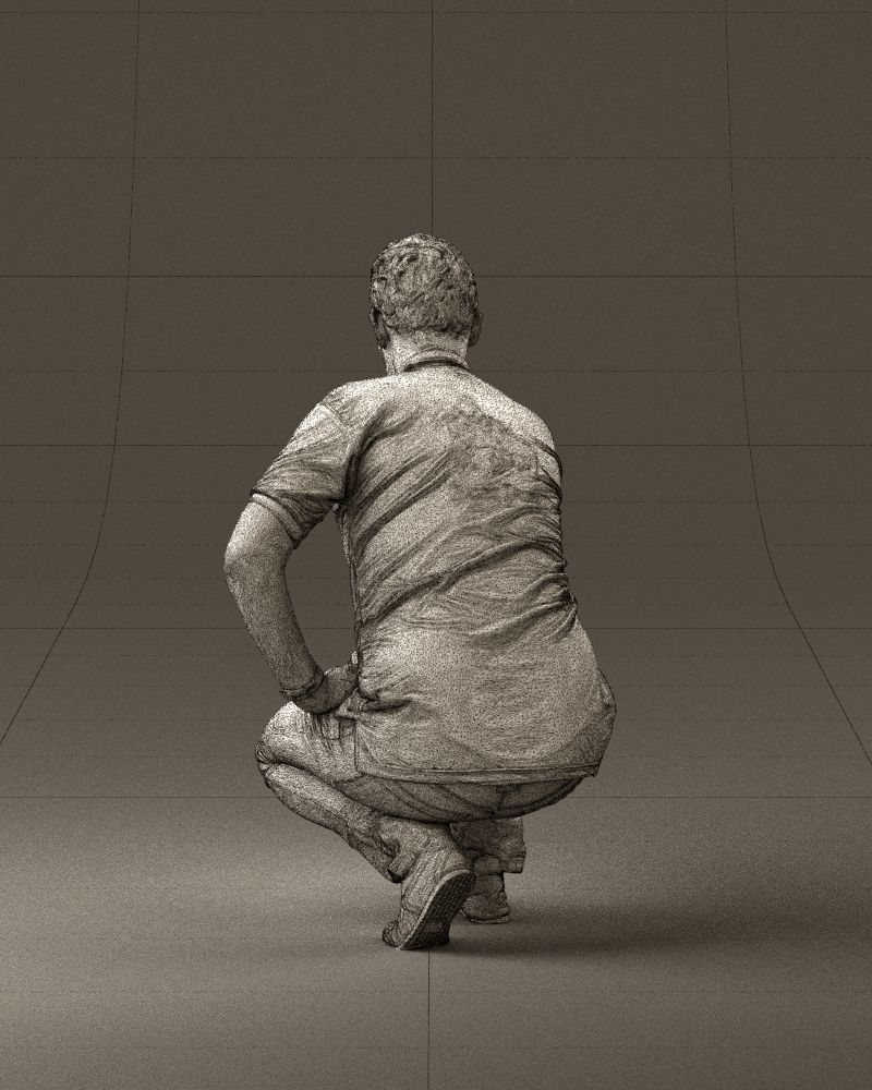 001044 man in yellow polo and shoes 3D Print Ready 3D print model_31