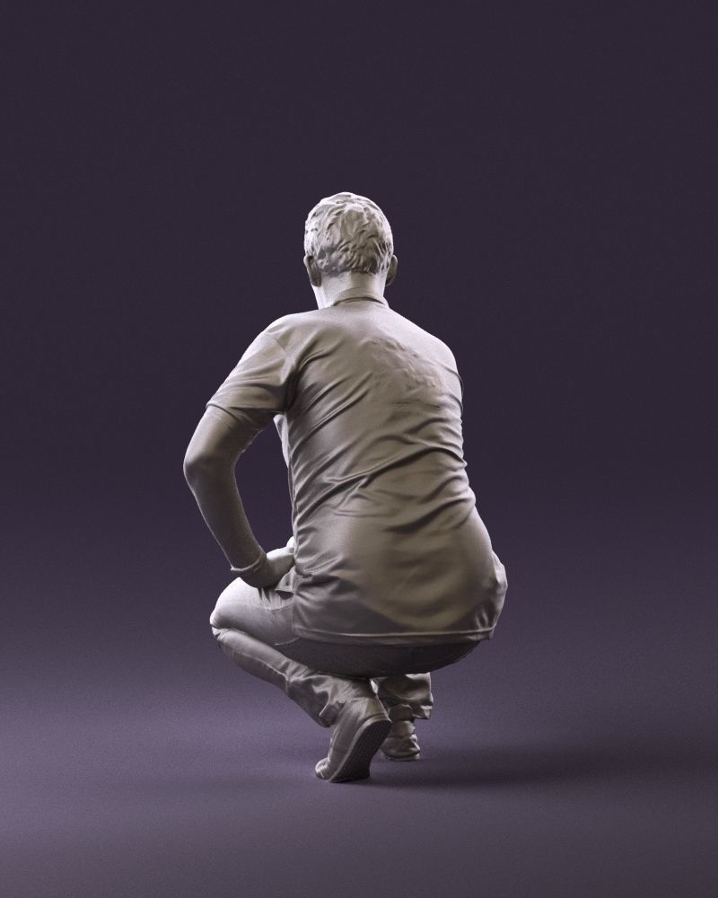 001044 man in yellow polo and shoes 3D Print Ready 3D print model_7