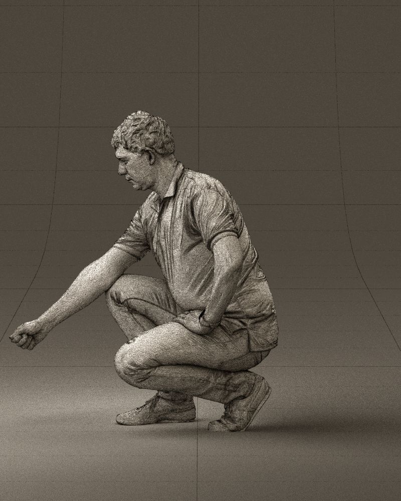 001044 man in yellow polo and shoes 3D Print Ready 3D print model_33