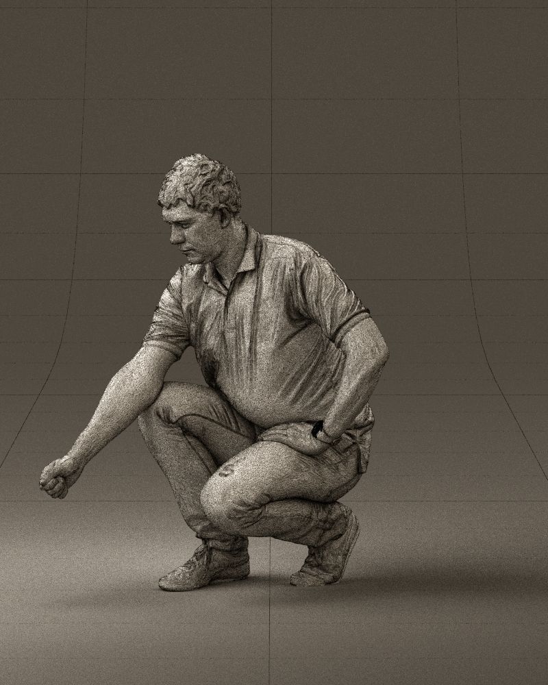 001044 man in yellow polo and shoes 3D Print Ready 3D print model_34