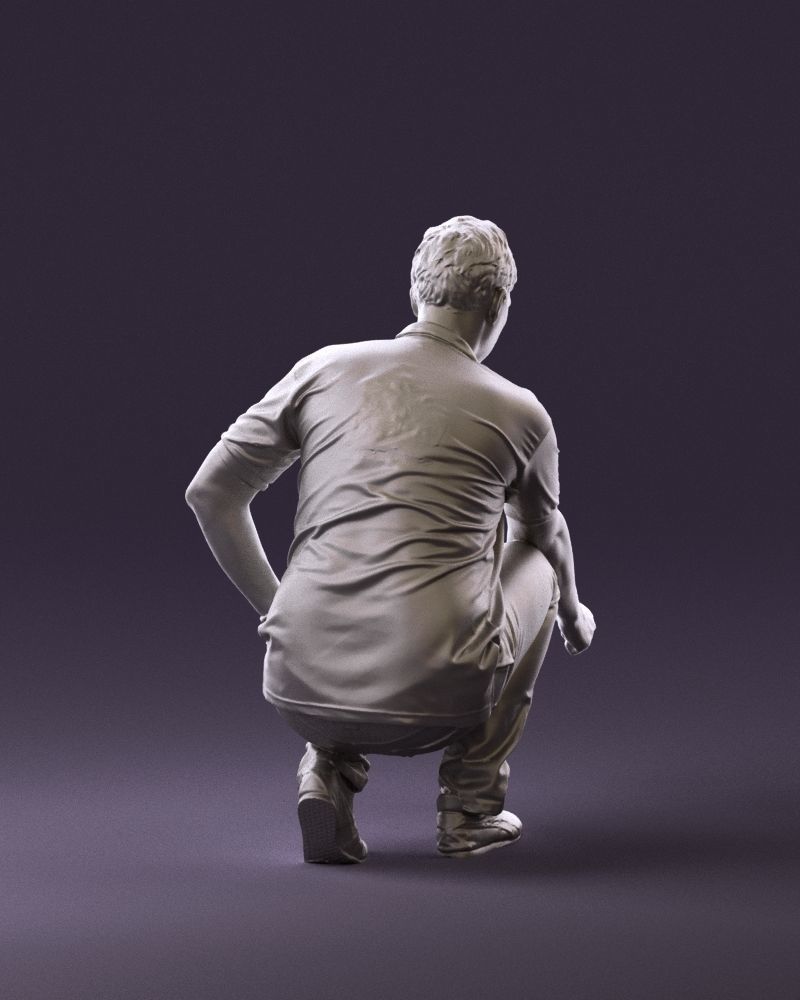 001044 man in yellow polo and shoes 3D Print Ready 3D print model_6