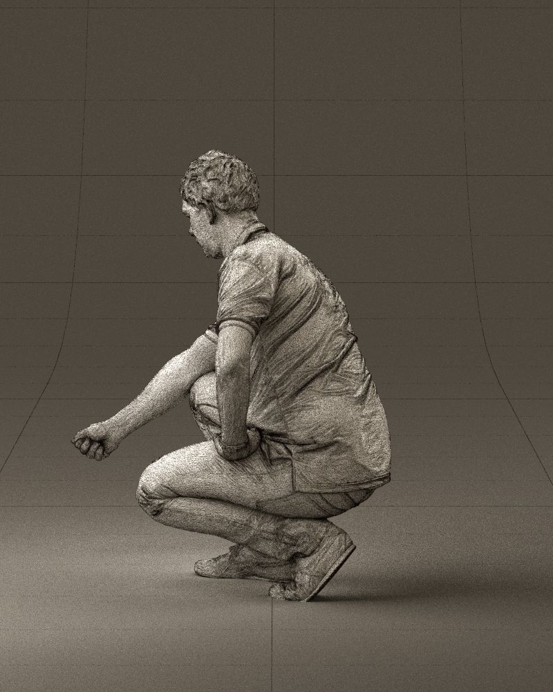 001044 man in yellow polo and shoes 3D Print Ready 3D print model_32