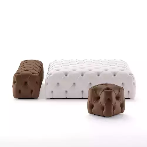 ROLLKING pouf by desiree divani 3D model