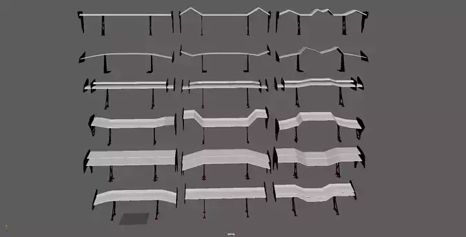 Car Spoiler Pack Modern Sport Car Spoiler