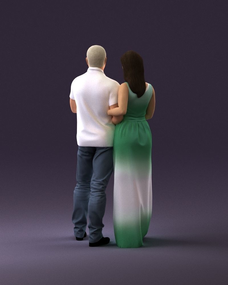 001050 man and woman of moddle age with cat 3D model_6
