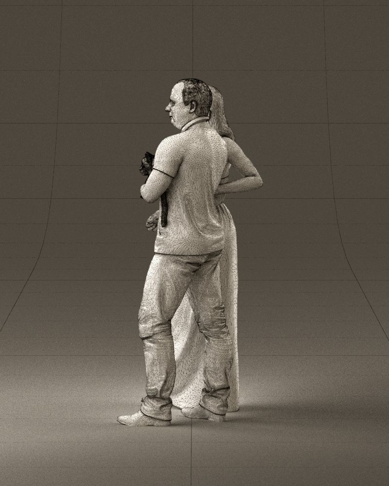 001050 man and woman of moddle age with cat 3D model_32
