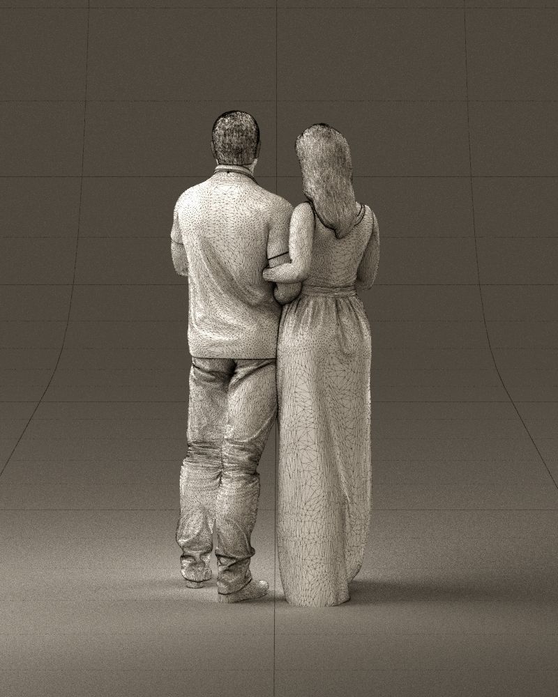 001050 man and woman of moddle age with cat 3D model_30