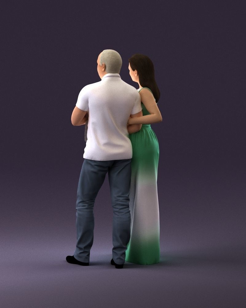 001050 man and woman of moddle age with cat 3D model_7