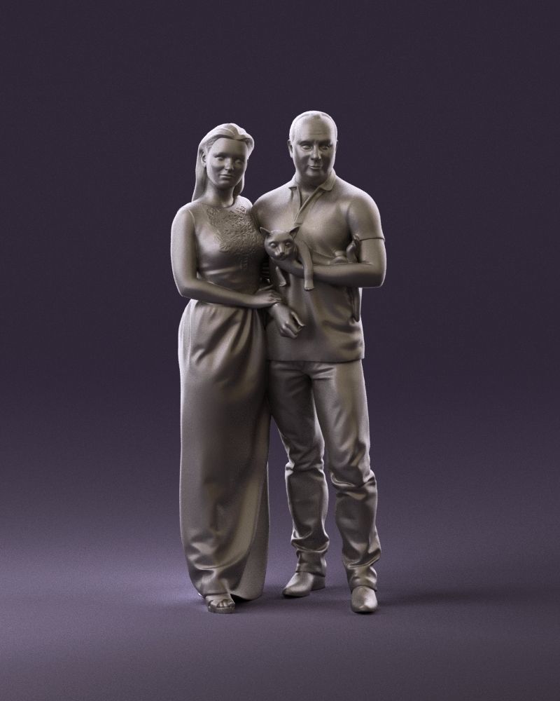 001050 man and woman of moddle age with cat 3D model_13