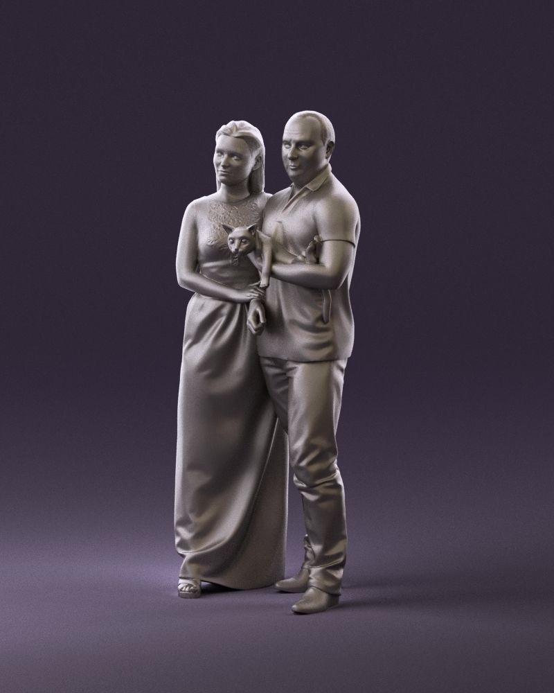 001050 man and woman of moddle age with cat 3D model_22