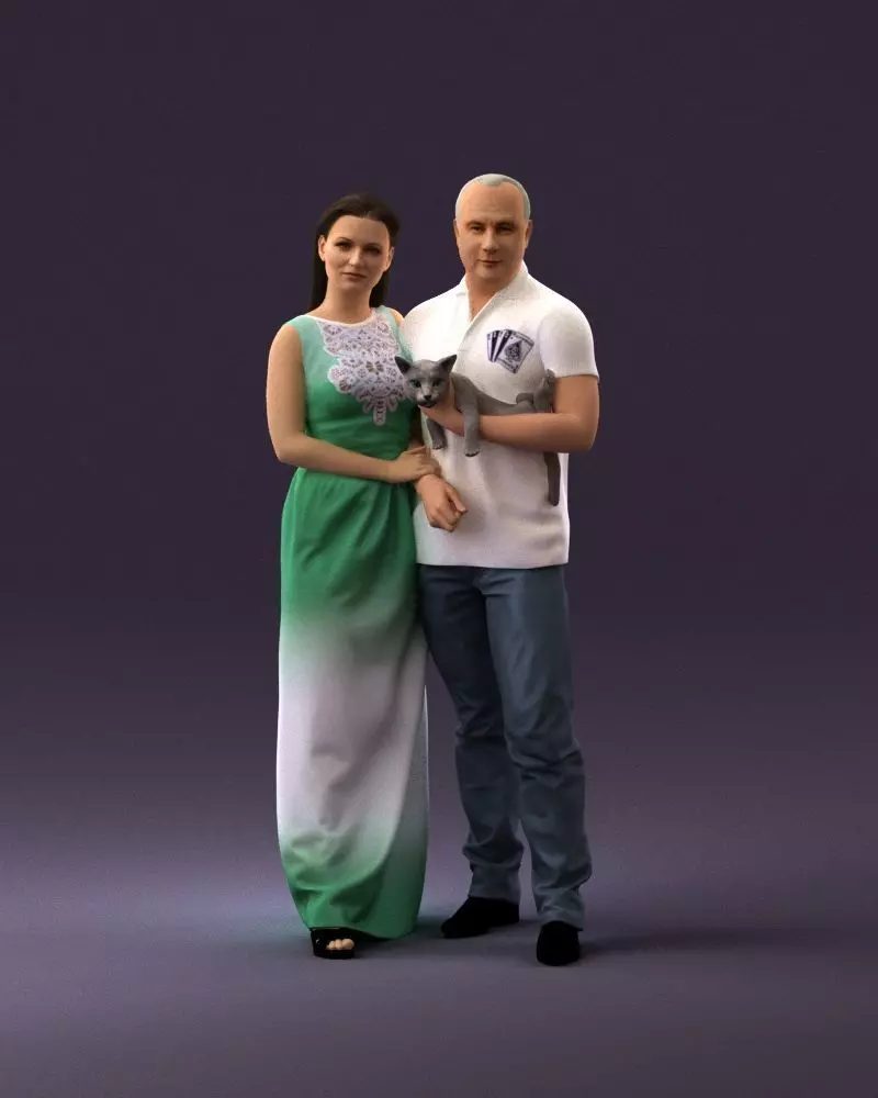 001050 man and woman of moddle age with cat 3D model_0