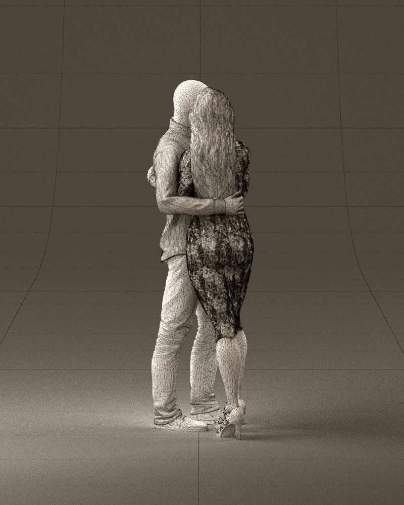 001051 man in white top blue pants and woman 3D Print Ready 3D print model_29