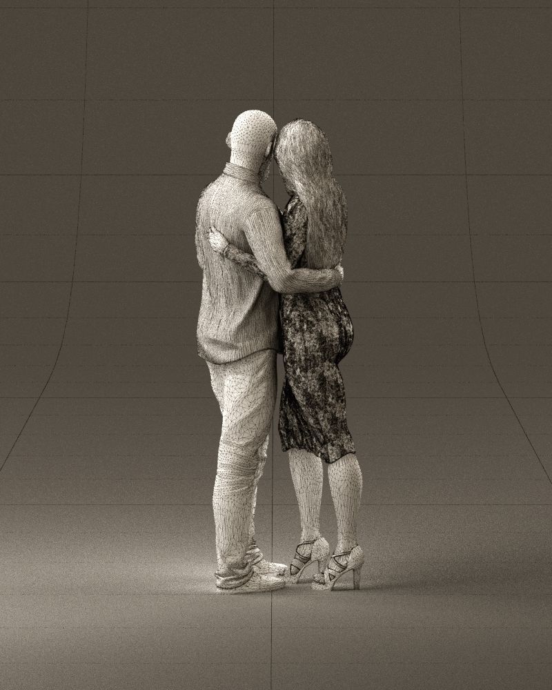 001051 man in white top blue pants and woman 3D Print Ready 3D print model_30