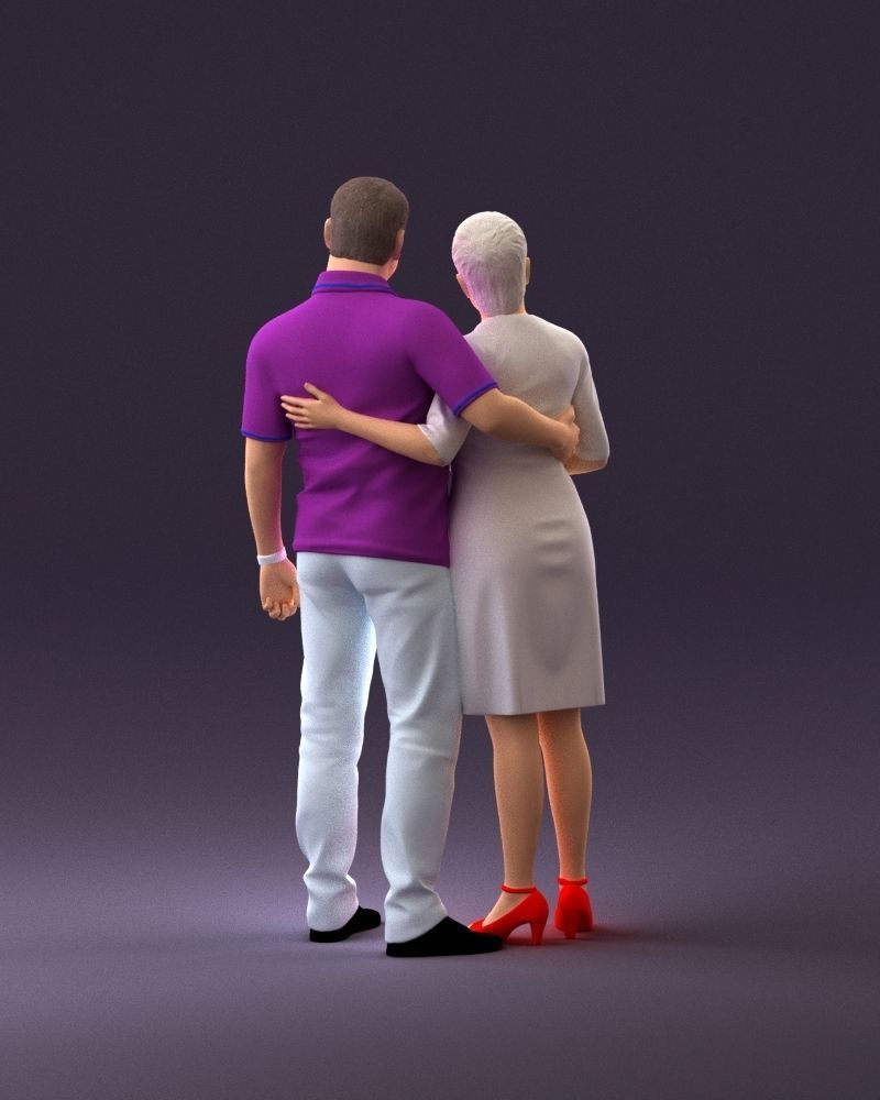 001052 man in purple polo with woman 3D model_6