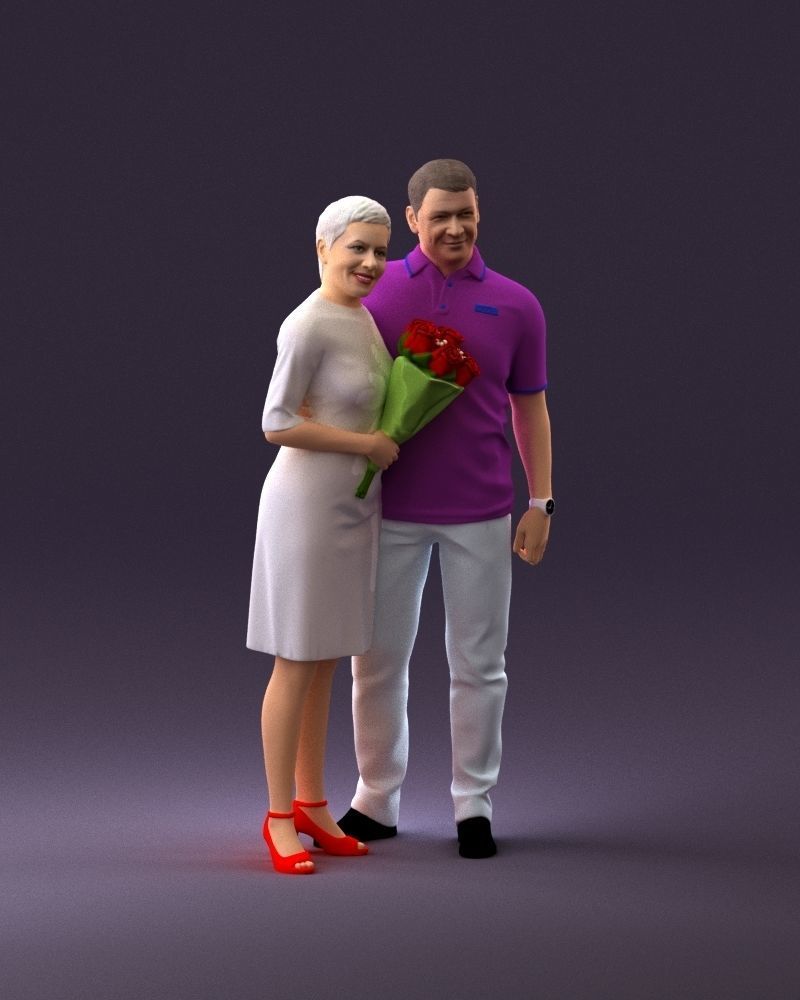 001052 man in purple polo with woman 3D model_2