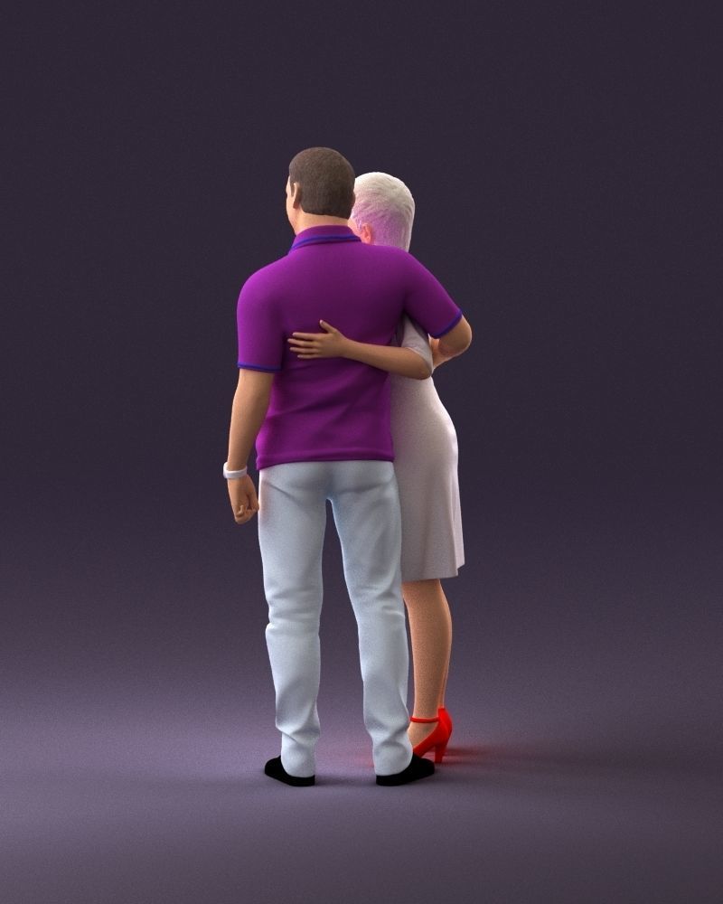 001052 man in purple polo with woman 3D Print Ready 3D print model_19