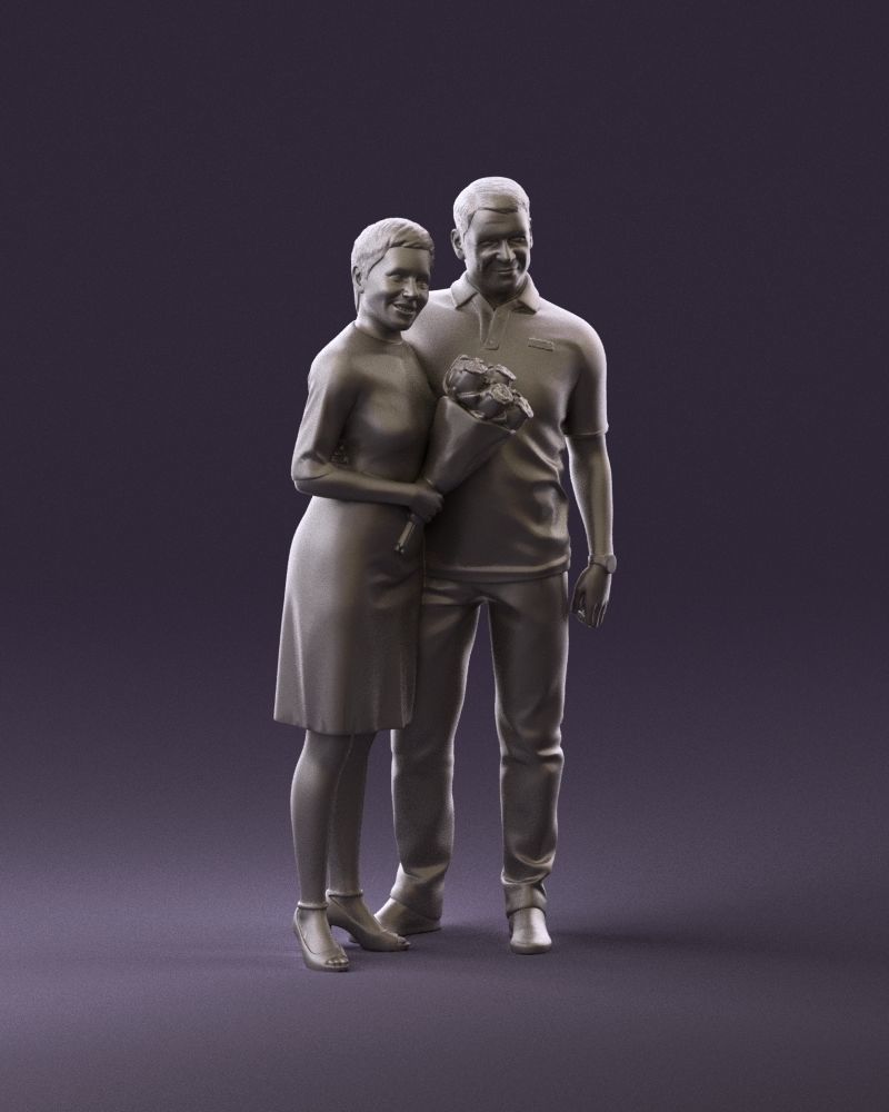 001052 man in purple polo with woman 3D Print Ready 3D print model_2