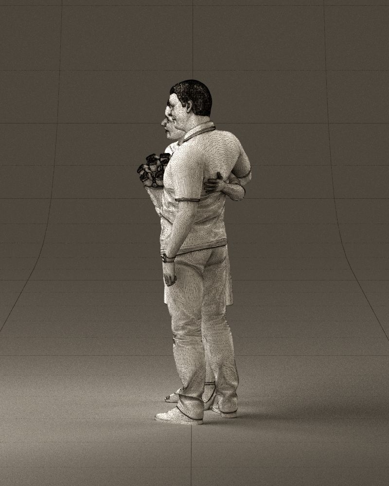 001052 man in purple polo with woman 3D Print Ready 3D print model_32