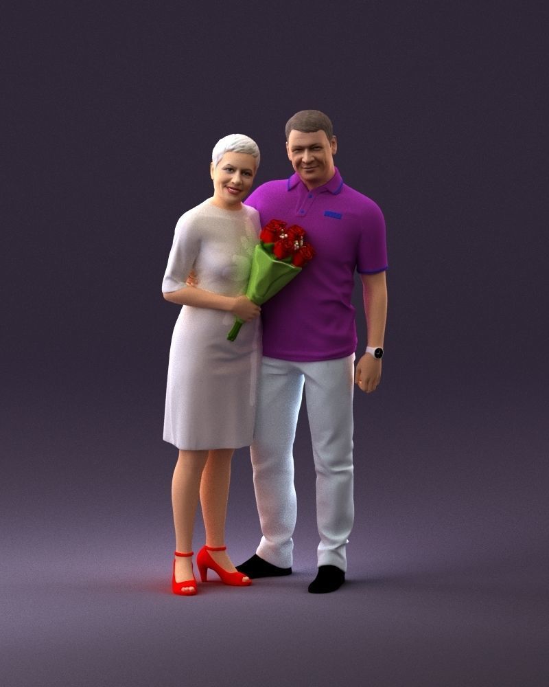 001052 man in purple polo with woman 3D Print Ready 3D print model_13