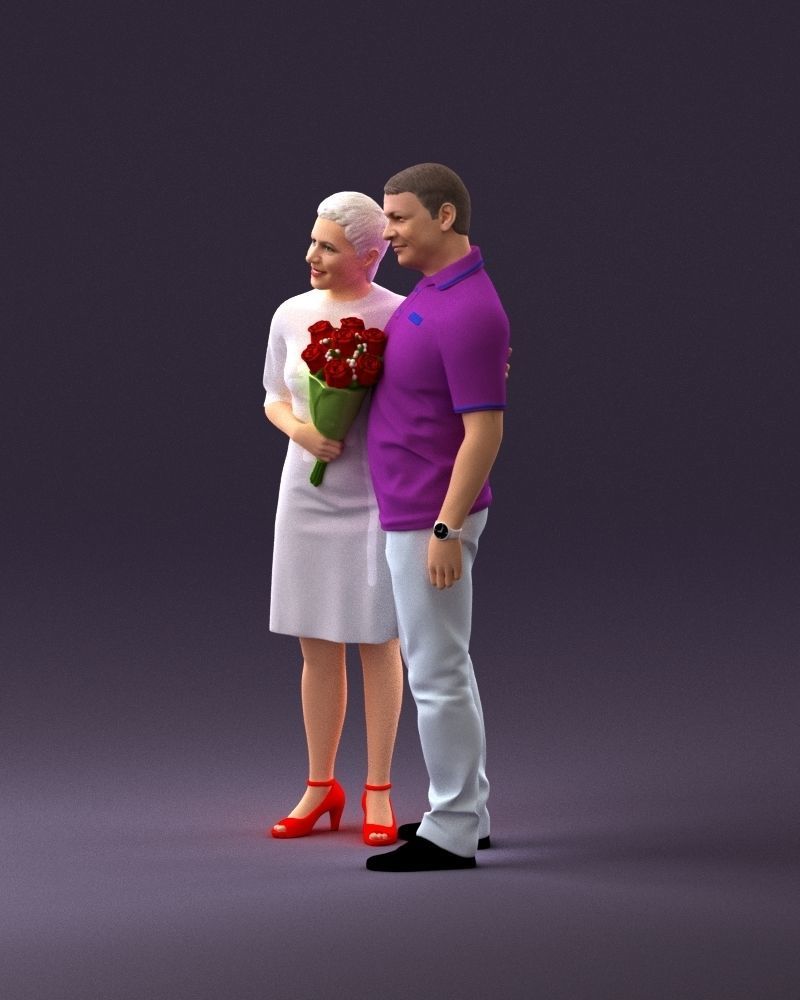 001052 man in purple polo with woman 3D Print Ready 3D print model_21