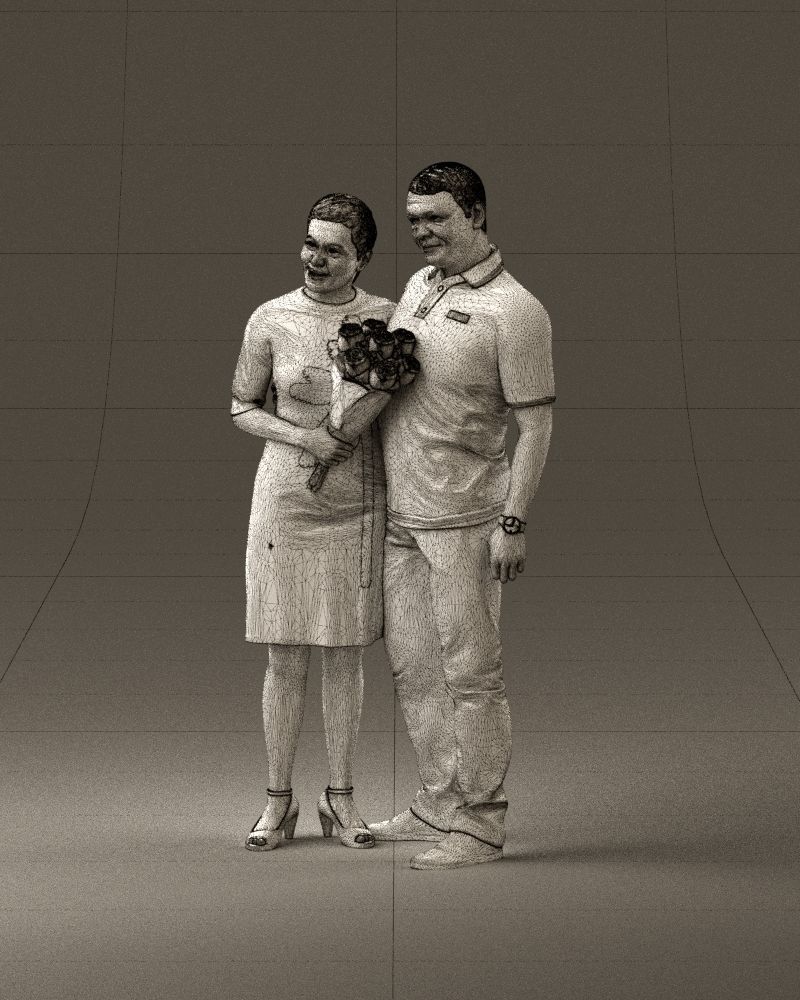 001052 man in purple polo with woman 3D Print Ready 3D print model_34