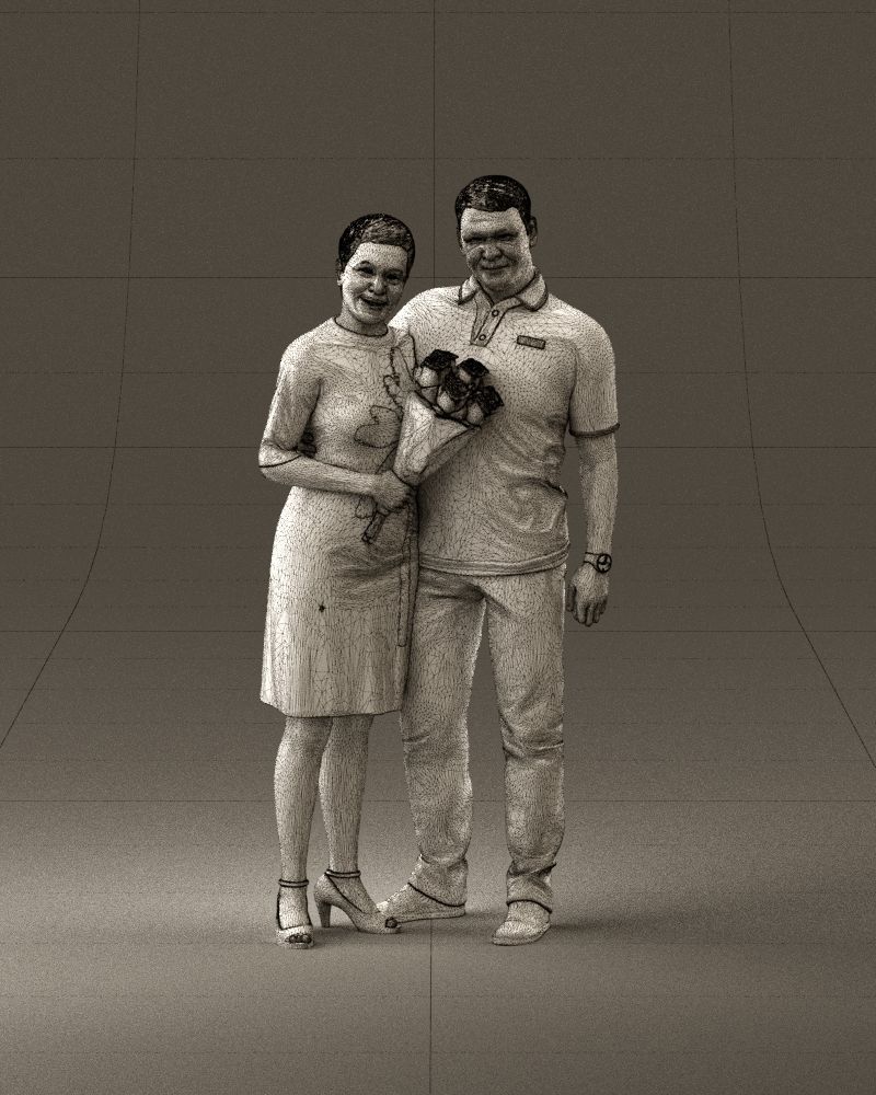 001052 man in purple polo with woman 3D Print Ready 3D print model_25