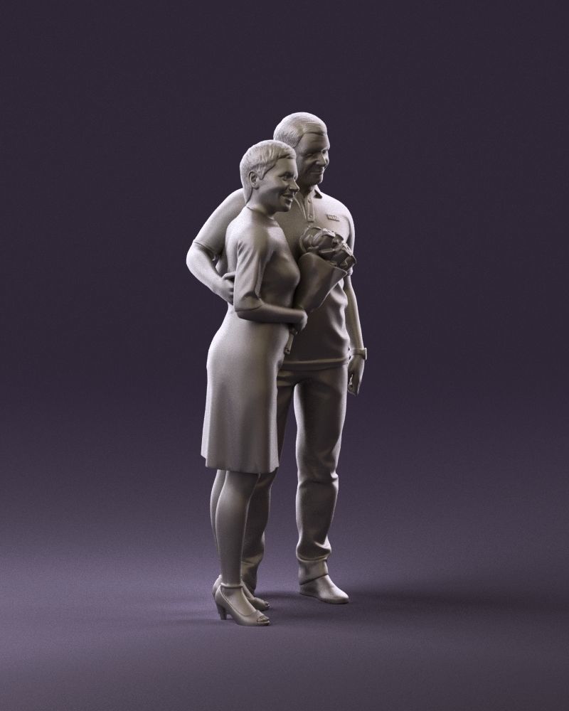 001052 man in purple polo with woman 3D Print Ready 3D print model_3