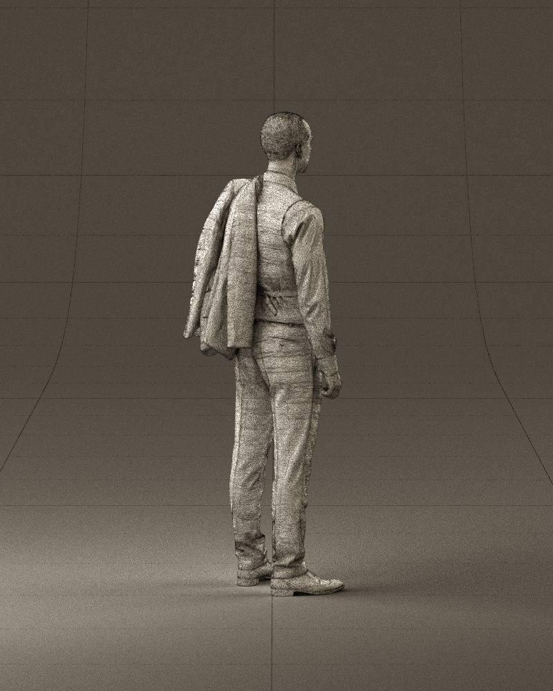 001055 man in gray three piece suit 3D model_29