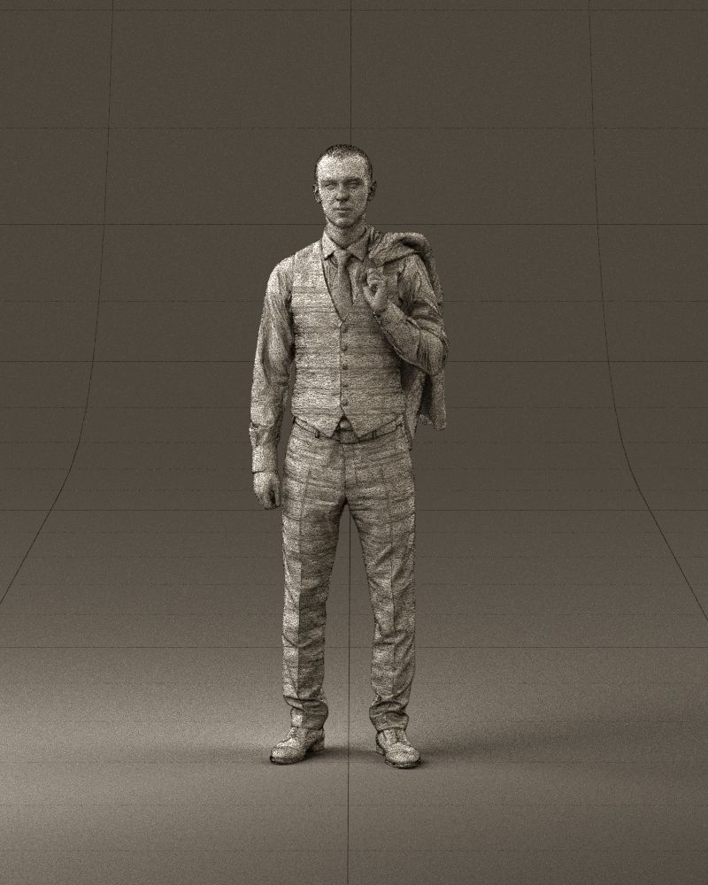 001055 man in gray three piece suit 3D model_24