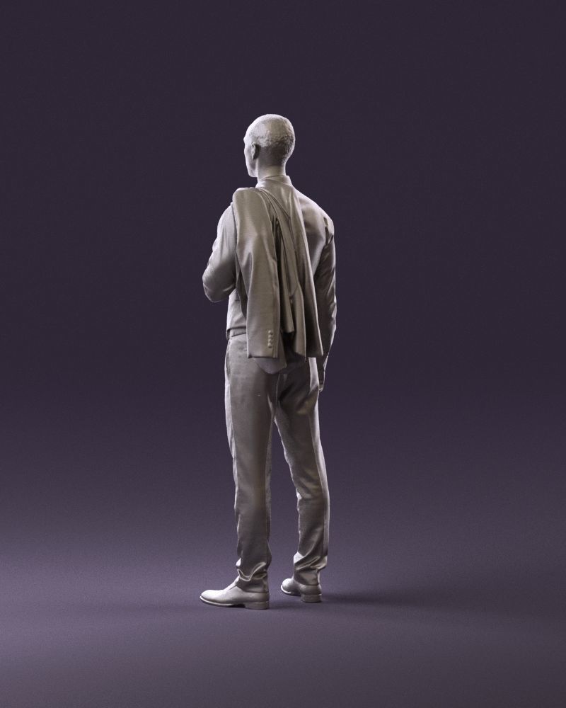 001055 man in gray three piece suit 3D model_19