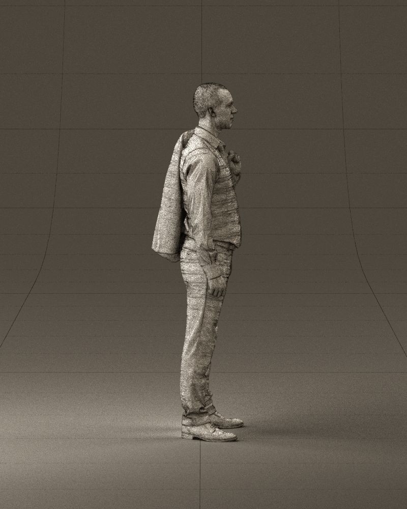 001055 man in gray three piece suit 3D model_28