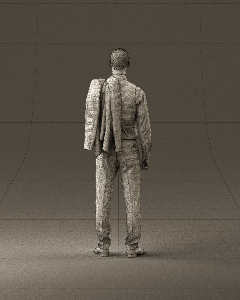001055 man in gray three piece suit 3D model_30