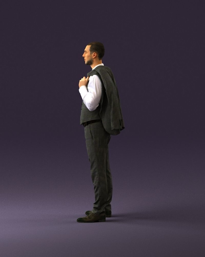 001055 man in gray three piece suit 3D Print Ready 3D print model_20