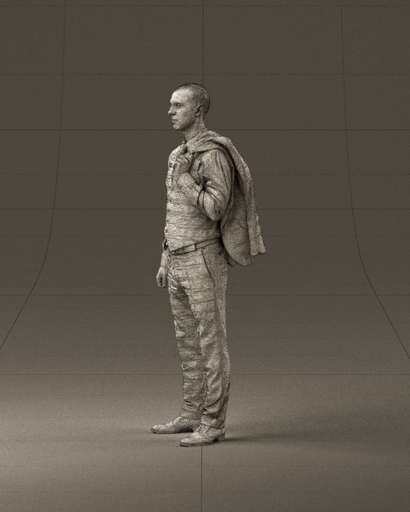 001055 man in gray three piece suit 3D Print Ready 3D print model_33