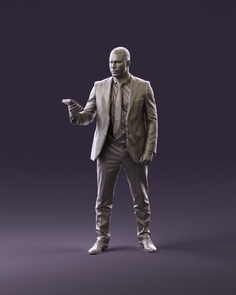 001056 businessman in darkgray suit money in hand 3D model_22