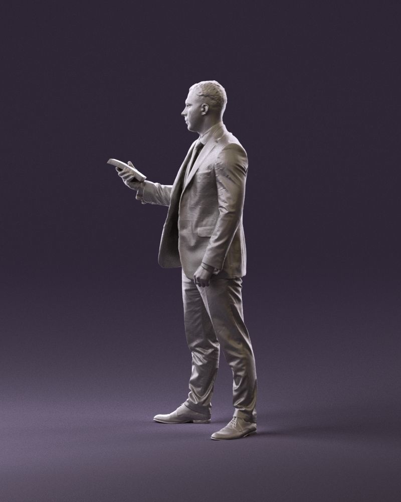 001056 businessman in darkgray suit money in hand 3D model_19