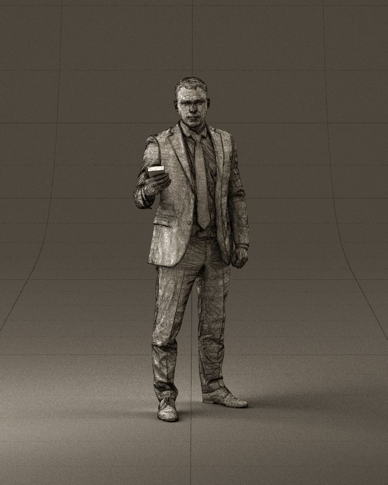 001056 businessman in darkgray suit money in hand 3D model_25