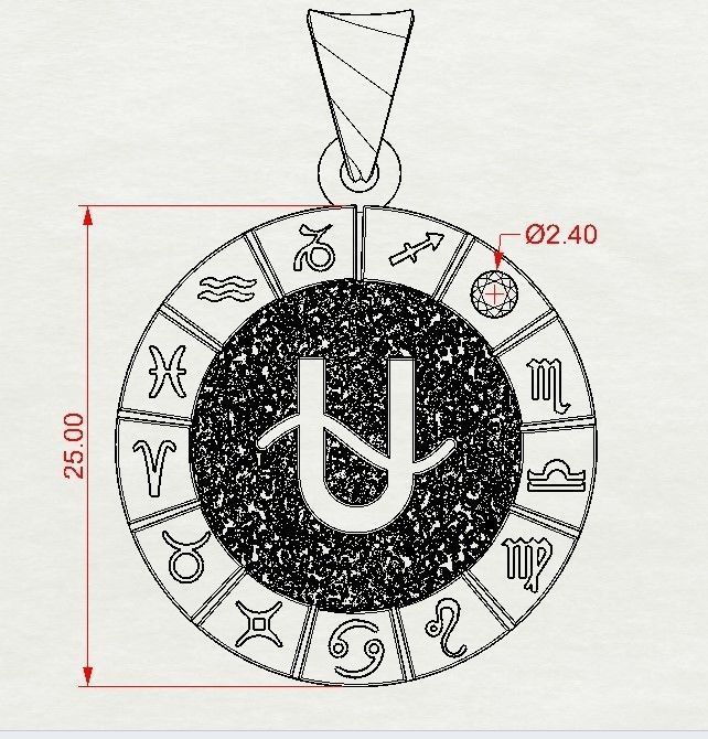 Zodiac signs 12 characters and  ophiuchus 3D print model_3