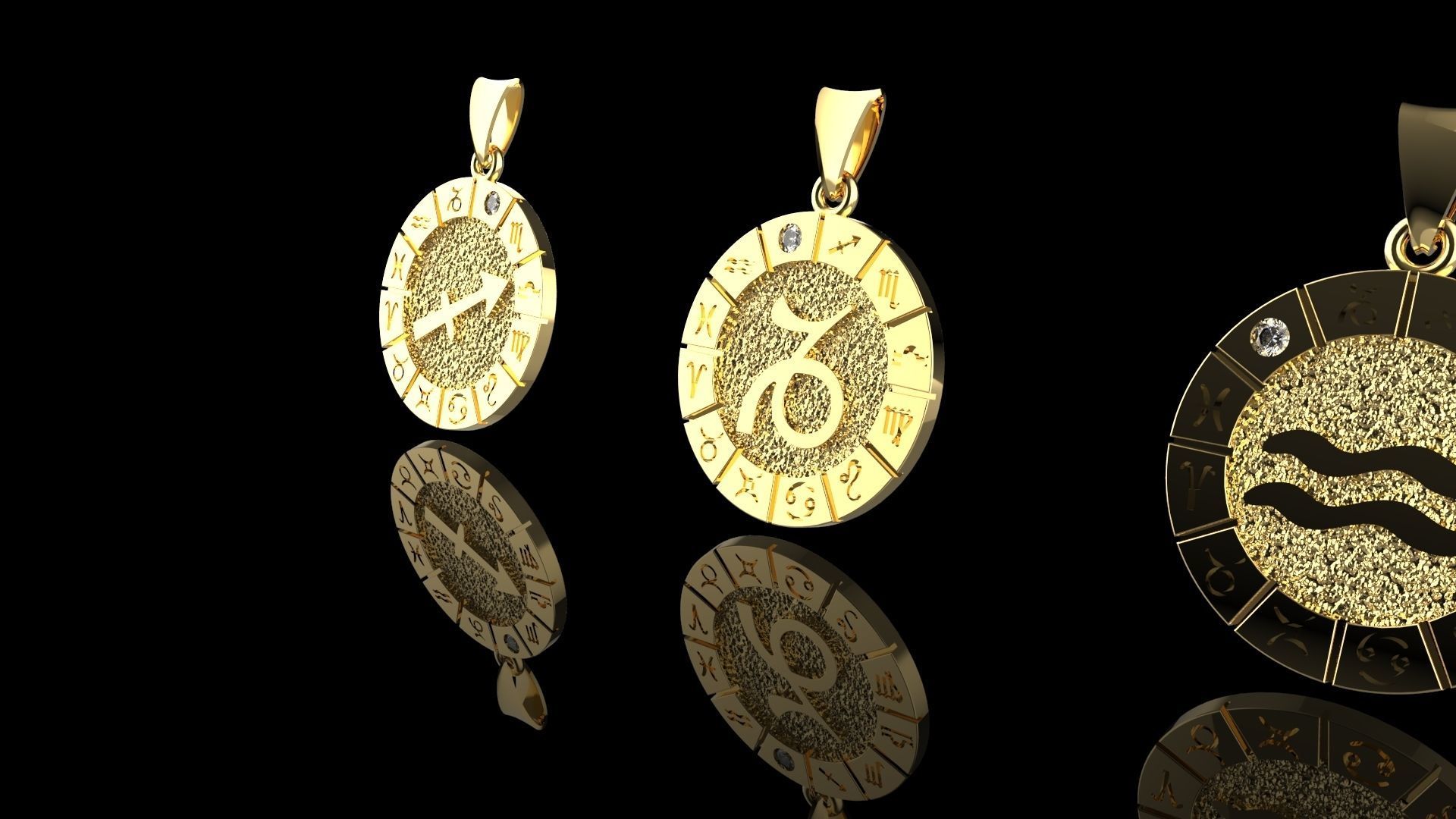 Zodiac signs 12 characters and  ophiuchus 3D print model_5