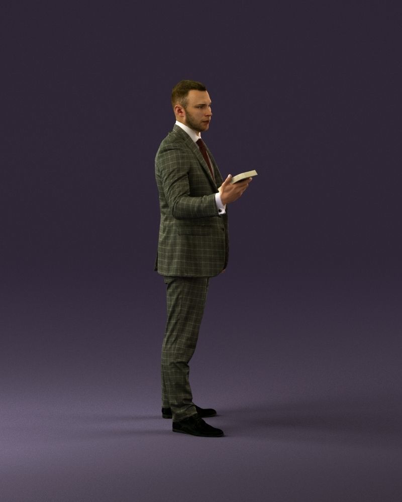 001056 businessman in darkgray suit money in hand 3D Print Ready 3D print model_15