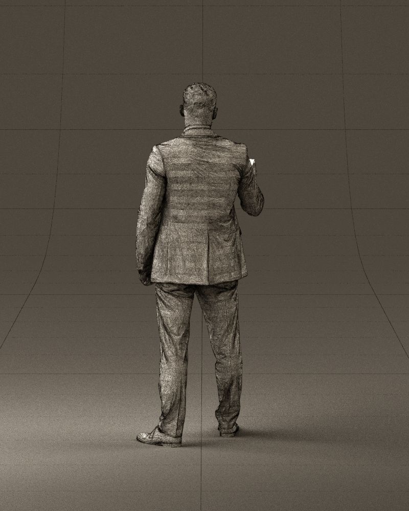 001056 businessman in darkgray suit money in hand 3D Print Ready 3D print model_30