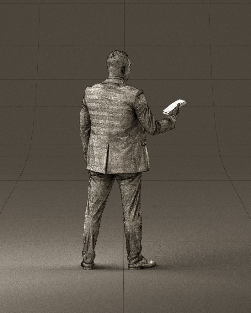 001056 businessman in darkgray suit money in hand 3D Print Ready 3D print model_29