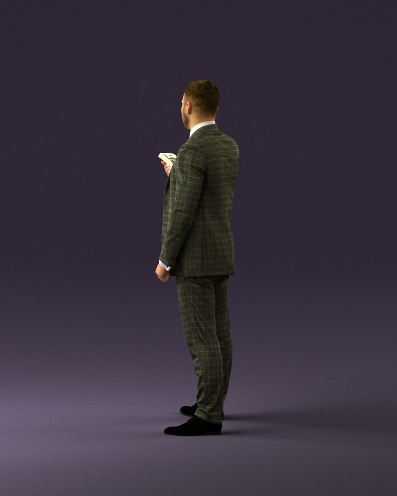 001056 businessman in darkgray suit money in hand 3D Print Ready 3D print model_19