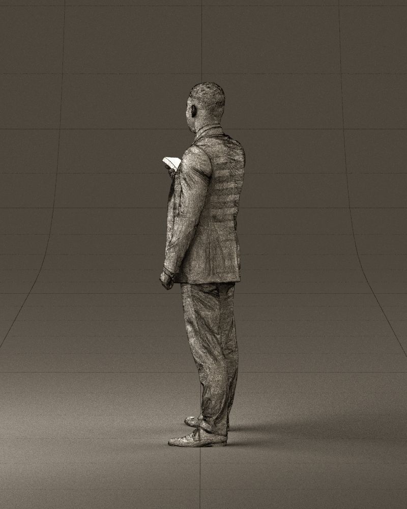 001056 businessman in darkgray suit money in hand 3D Print Ready 3D print model_31