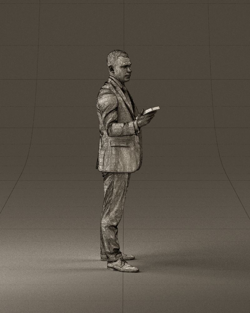 001056 businessman in darkgray suit money in hand 3D Print Ready 3D print model_27